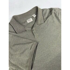 Vintage 90s Check Print Green Golf Polo Eclectic Grandpa Retro XXL - READ